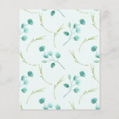 Blue Eucalyptus Personal of Business Stationery (Achterkant)