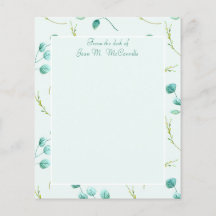 Blue Eucalyptus Personal of Business Stationery