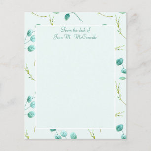 Blue Eucalyptus Personal of Business Stationery