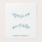 Blue Eucalyptus Tent Kaarten | Trouwplaatskaarten (Buitenkant ongevouwen)