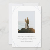 Blue Eucalyptus Weddenschap Foto bewaart de datumk Save The Date (Achterkant)