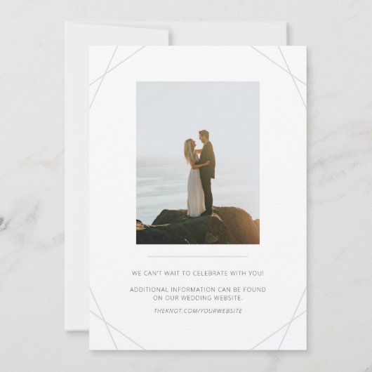 Blue Eucalyptus Weddenschap Foto bewaart de datumk Save The Date (Achterkant)