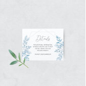 Blue Eucalyptus Weddenschap-kaart Informatiekaartje