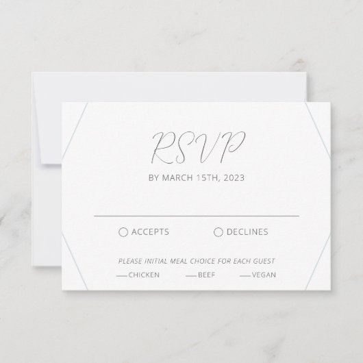 Blue Eucalyptus Wedding RSVP Card (Voorkant)