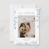 Blue Eucalyptus Weduwfoto Hartelijk dank Bedankkaart (Voorkant)