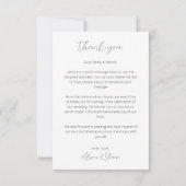 Blue Eucalyptus Weduwfoto Hartelijk dank Bedankkaart (Achterkant)