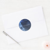 Blue Evening Enchaning Night in Paris Eiffel Tower Ronde Sticker (Envelop)