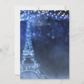 Blue Evening Enchanted Night in Paris Kaart (Achterkant)