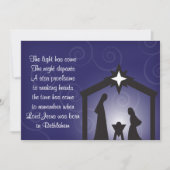 Blue Evening Moderne Kerstmis Vlamkaart Kaart (Voorkant)