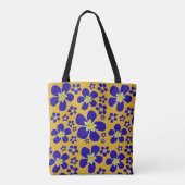 Blue Evening Primrose design canvas tas (Achterkant)