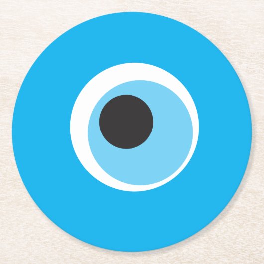 Blue Evil Eye Drink Onderzetter - Verzamel alle 4  (Voorkant)