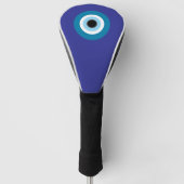 Blue Evil Eye Driver Hoesje voor Golfclubs Golfheadcover (Voorkant)