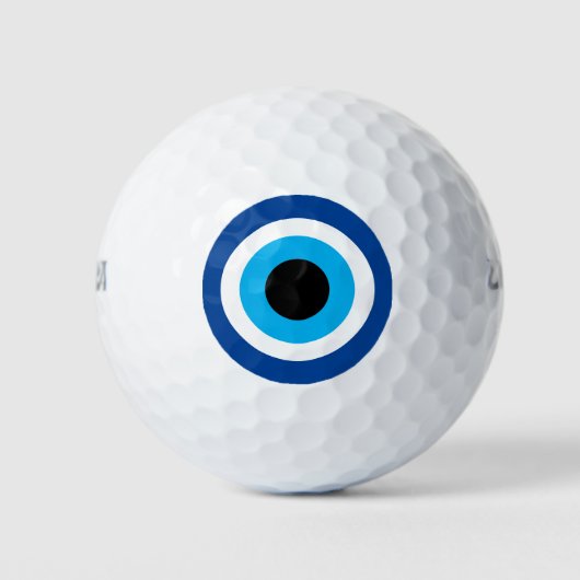 Blue Evil Eye golfbal cadeau Golfballen (Voorkant)
