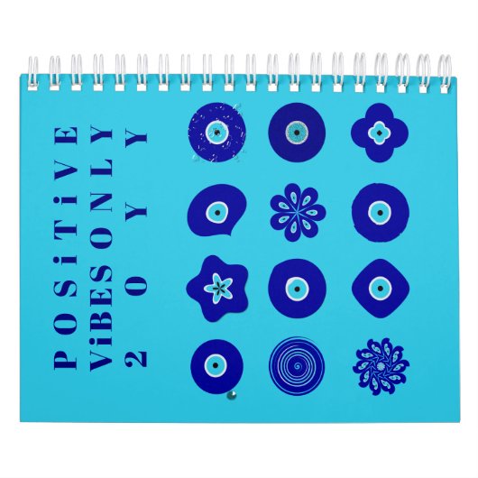 Blue Evil Eye Good Luck Nazar and Talisman Art Kalender (Hoes)