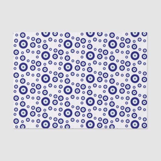 Blue Evil Eye Good luck & Protection Symbol Tissuepapier (Voorkant)