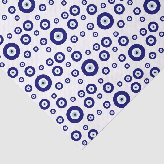 Blue Evil Eye Good luck & Protection Symbol Tissuepapier (Detail)