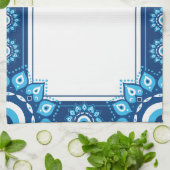 Blue Evil Eye Hand Keuken Handdoeken (Gevouwen)