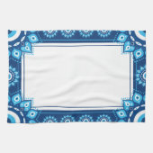 Blue Evil Eye Hand Keuken Handdoeken (Horizontaal)