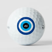 Blue Evil Eye Lucky Custom Taylor Made golfballen (Voorkant)