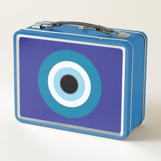 Blue Evil Eye Metal Lunchbox (Achterkant)