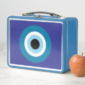 Blue Evil Eye Metal Lunchbox (In situ)