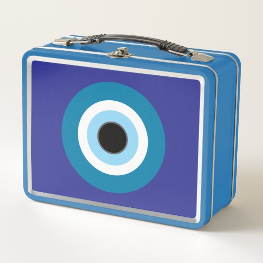 Blue Evil Eye Metal Lunchbox (Voorkant)