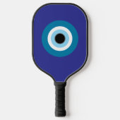 Blue Evil Eye Pickle Ball Paddle (Voorkant)