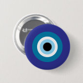 Blue Evil Eye Pin Button (Voorkant /achterkant)