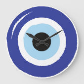 Blue Evil Eye Protection Grote Klok (Voorkant)