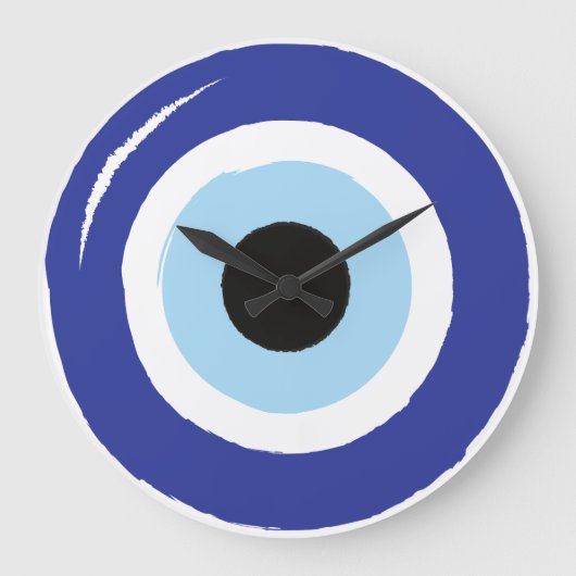 Blue Evil Eye Protection Grote Klok (Voorkant)