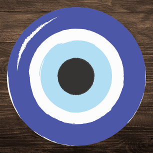 Blue Evil Eye Protection Ronde Sticker