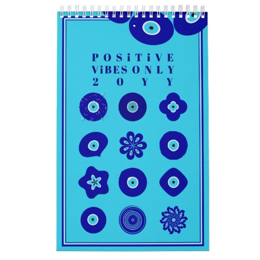 Blue Evil Eye Protective Talisman and Nazar Art Kalender (Hoes)