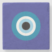 Blue Evil Eye Stone Onderzetter (Voorkant)