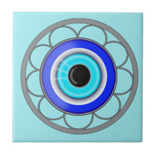 Blue Evil Eye weergeeft negatieve energie - Tegeltje