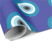Blue Evil Eye Wrapping Paper Cadeaupapier (Rol Hoek)