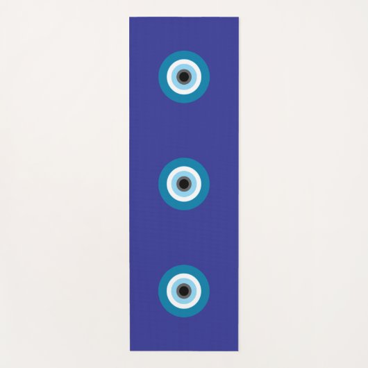 Blue Evil Eye Yoga Mat (Voorkant)
