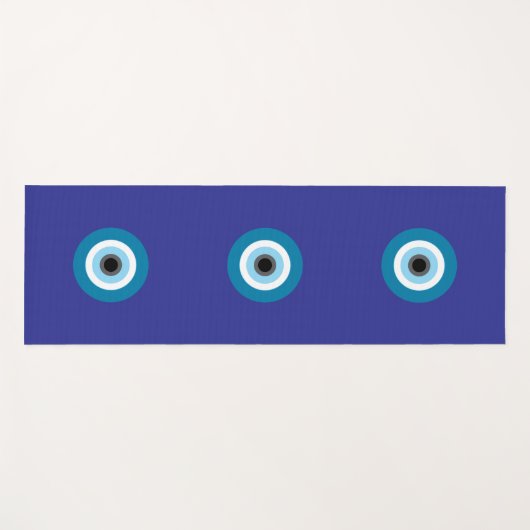 Blue Evil Eye Yoga Mat (Voorkant (horizontaal))