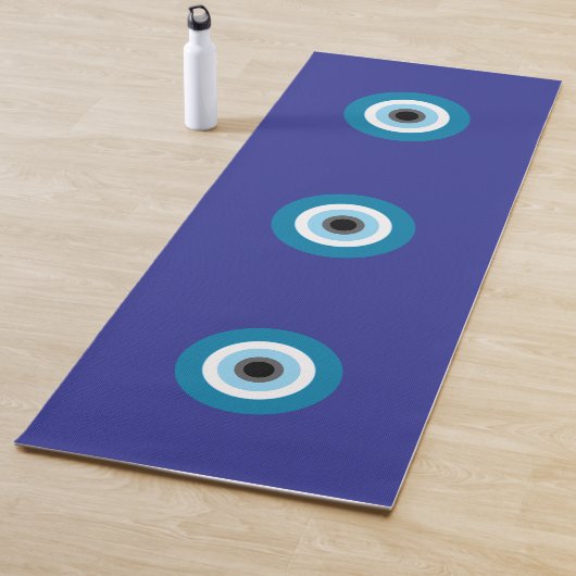 Blue Evil Eye Yoga Mat (In situ)