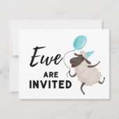 Blue Ewe zijn uitgenodigd bij elke gelegenheid die Kaart (Voorkant)