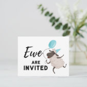 Blue Ewe zijn uitgenodigd bij elke gelegenheid die Kaart (Staand voorkant)