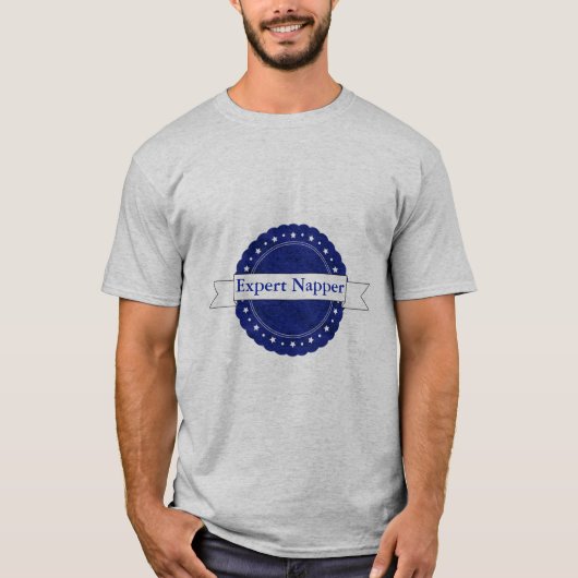 Blue Expert Napper Badge T-shirt (Voorkant)