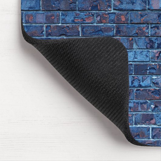 Blue Exposed Brick Cool Muismat (Hoek)