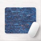 Blue Exposed Brick Cool Muismat (Met muis)