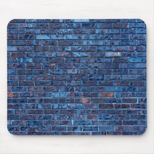 Blue Exposed Brick Cool Muismat (Voorkant)