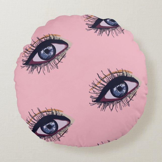 Blue Eye Art  Op maat gemaakt kussen (Voorkant)