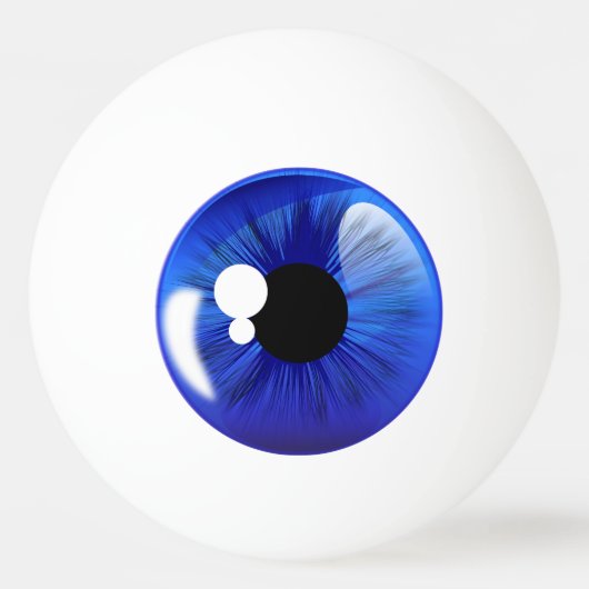 Blue Eye Ball Iris Funny Novelty Ping Ball (Voorkant)
