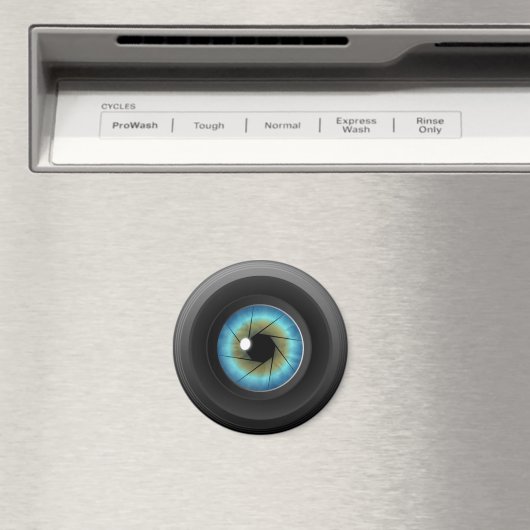 Blue Eye Camera Lens Custom Fridge Magnet (Insitu (Vaatwasser))