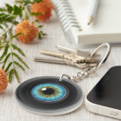Blue Eye Camera Lens Dubbelzijdig Acryl Sleutelhan Sleutelhanger (Voorkant Rechts)