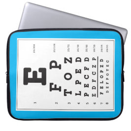 Blue Eye Chart laptophoes Laptop Sleeve