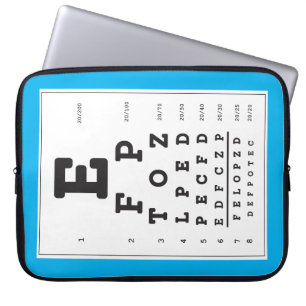 Blue Eye Chart laptophoes Laptop Sleeve